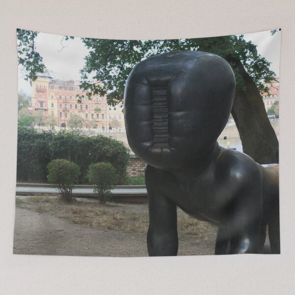 Item preview, Modern Statue in Prague – Contemporary Sculpture Photography designed and sold by photo-travel.
