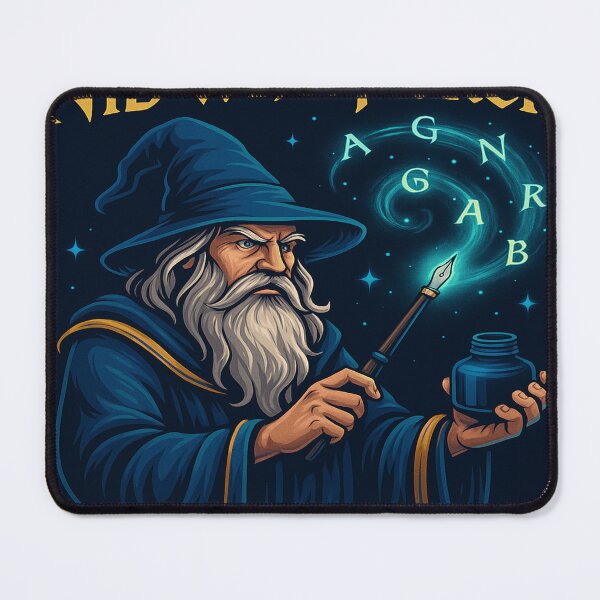 Item preview, The Nib Whisperer – Wizard Calligraphy Wand Fantasy Illustration designed and sold by SubtleHobbies.