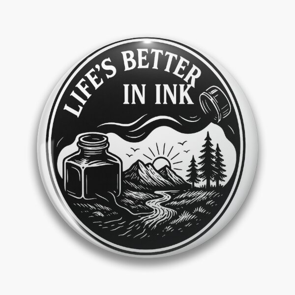 Item preview, Life’s Better in Ink – Vintage Ink Bottle Landscape Design designed and sold by SubtleHobbies.