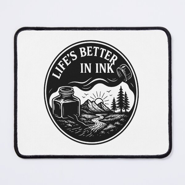 Item preview, Life’s Better in Ink – Vintage Ink Bottle Landscape Design designed and sold by SubtleHobbies.