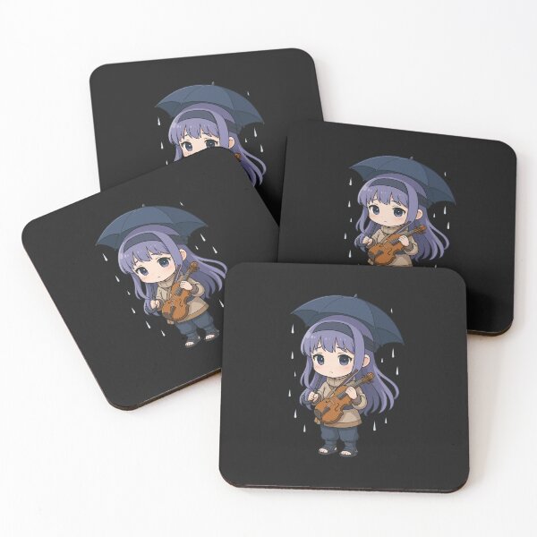 Item preview, "Sad Chibi Ninja Girl Playing Violin in the Rain – Emotional Kawaii Art" designed and sold by ColorSplash123.