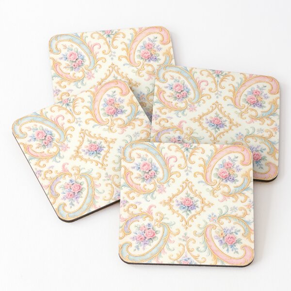 Item preview, Antique Pastel Rococo Floral Ornament designed and sold by SUNAGIMO9999.