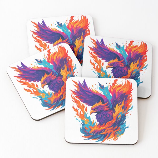 Item preview, Majestic Fire Phoenix in Vibrant Flames Artwork designed and sold by ArtfulWeave.
