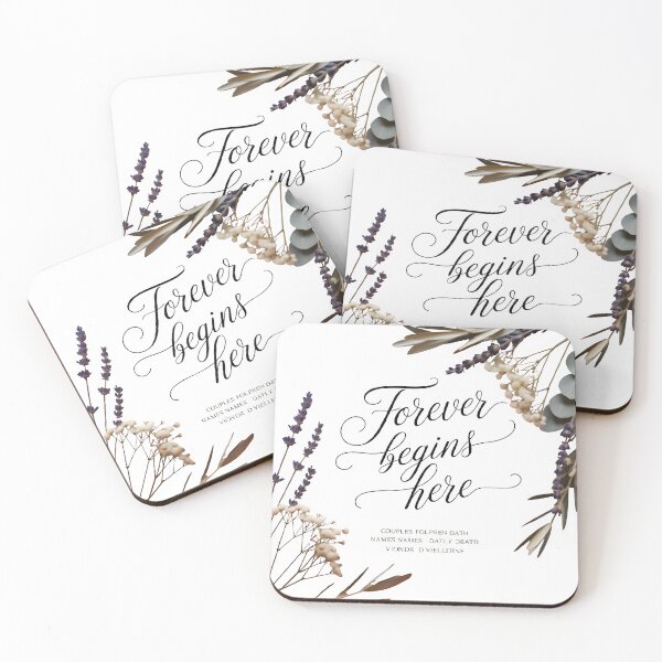 Item preview, Elegant Hand Lettering – Script Font Over Minimalist Wedding Stationery Art Print designed and sold by piak-store.