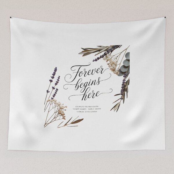 Item preview, Elegant Hand Lettering – Script Font Over Minimalist Wedding Stationery Art Print designed and sold by piak-store.