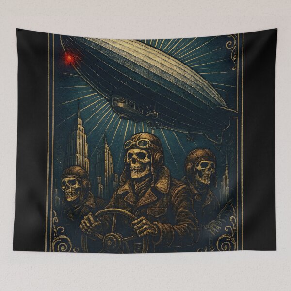 Item preview, Macabre Sky Captains: Skeleton Zeppelin Crew in Gothic Flight designed and sold by Shoot-The-Moon.