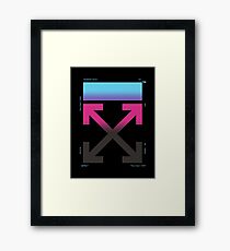 Off-White 2019 Business Casual Gradient Arrows (Dark) Framed Print