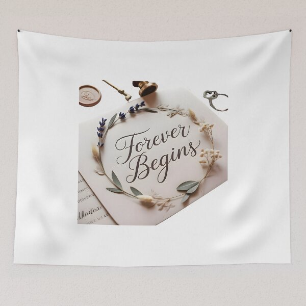 Item preview, Elegant Hand Lettering – Script Font Over Minimalist Wedding Stationery Art Print designed and sold by piak-store.
