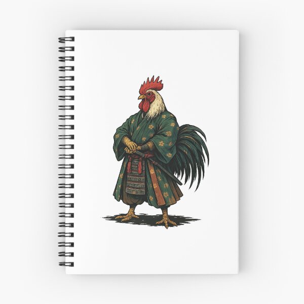 Item preview, Samurai Rooster Warrior in Traditional Kimono Art designed and sold by ArtfulWeave.
