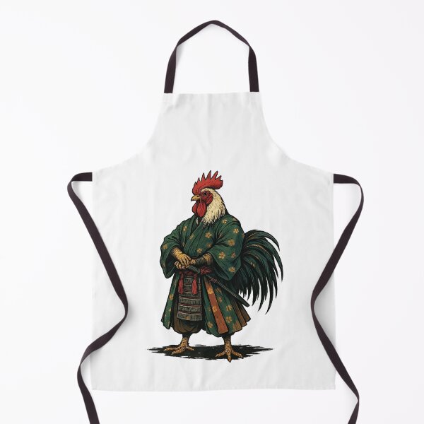 Item preview, Samurai Rooster Warrior in Traditional Kimono Art designed and sold by ArtfulWeave.