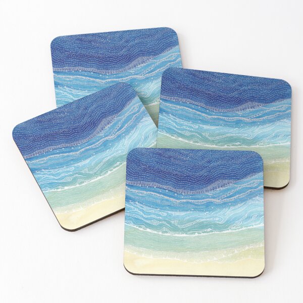 Item preview, Beach Waves Blue designed and sold by cat-a-pilla.