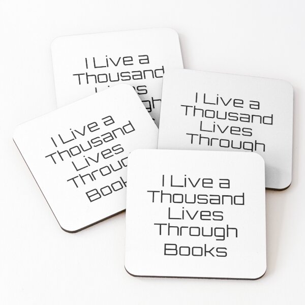 Item preview, I Live a Thousand Lives Through Books designed and sold by Ninjacatoff.