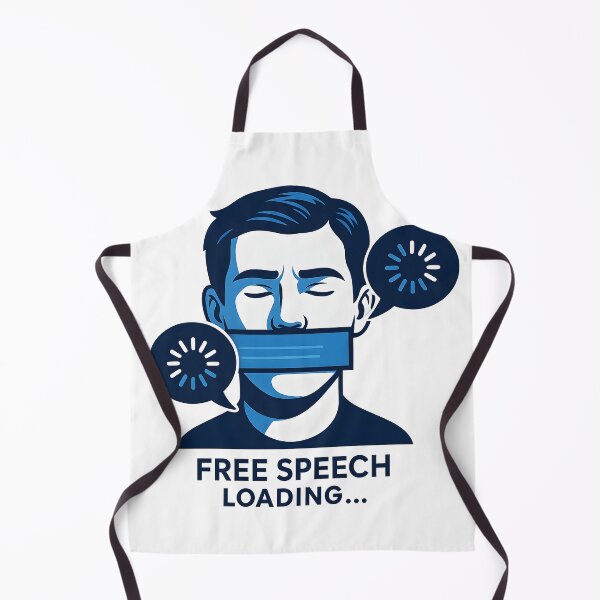 Item preview, Free Speech Loading – Censorship Commentary Design designed and sold by VoidBloom Studio.