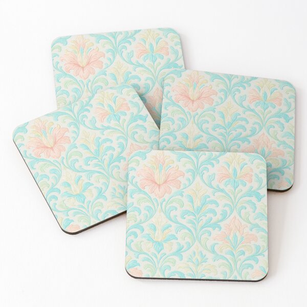 Item preview, Pastel Summer Floral Damask Pattern designed and sold by SUNAGIMO9999.
