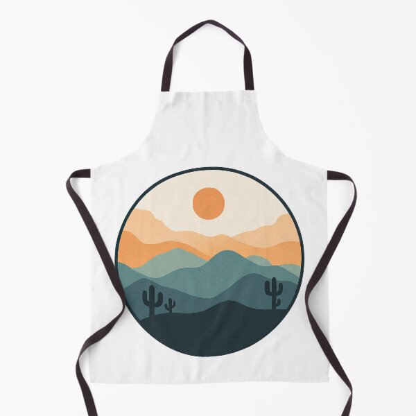 Item preview, Desert Sunset Abstract Landscape with Cactus designed and sold by ArtfulWeave.
