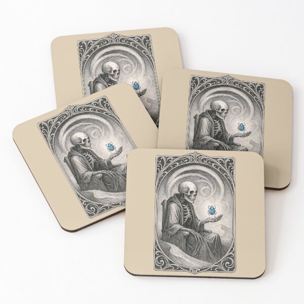 Item preview, Celestial Scarab Keeper: Gothic Skeleton & Mystic Beetle designed and sold by Shoot-The-Moon.