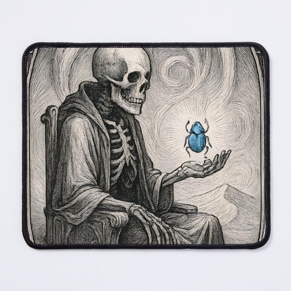 Item preview, Celestial Scarab Keeper: Gothic Skeleton & Mystic Beetle designed and sold by Shoot-The-Moon.