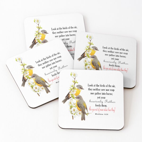 Item preview,  Matthew 6:26 Look at the birds of the air: they neither sow nor reap... and yet your heavenly Father feeds them. Are you not of more value than they? designed and sold by Dailywalker22.