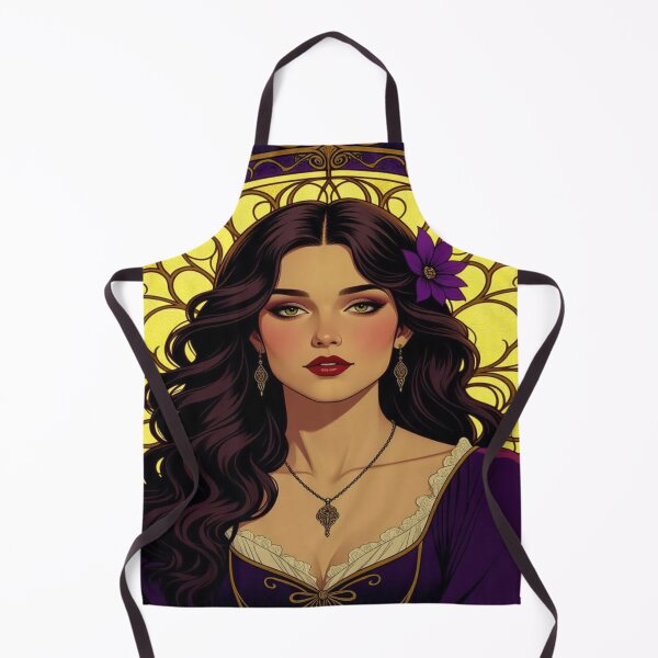 Item preview, Divine Bloom – Portrait of a mystical muse with floral grace in Art Nouveau splendor designed and sold by FotoworldEdel.