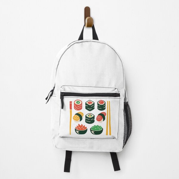 Item preview, Cute Colorful Sushi Set Illustration with Chopsticks designed and sold by ArtfulWeave.