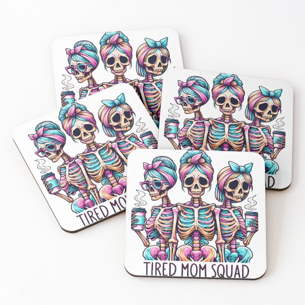 Item preview, Boojee Bones Tired Mom Squad Trio of Mama Skeletons! designed and sold by dcohea.