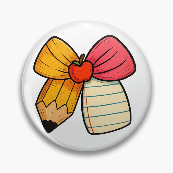 Item preview, Back to School Pencil and Paper Bow with Apple designed and sold by ArtfulWeave.