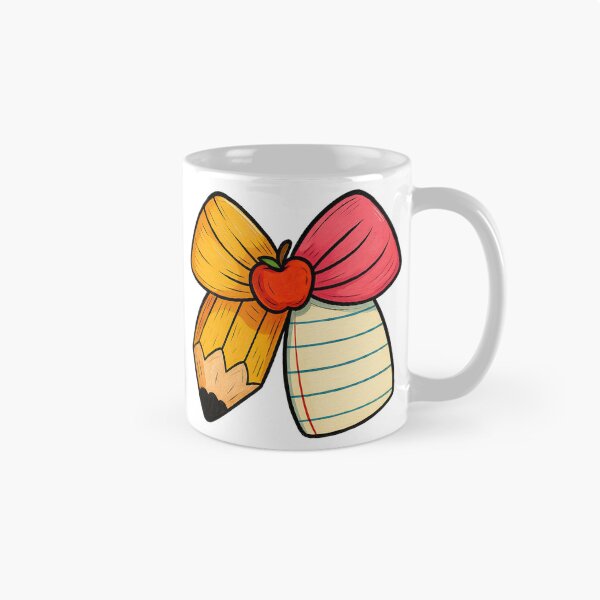 Item preview, Back to School Pencil and Paper Bow with Apple designed and sold by ArtfulWeave.