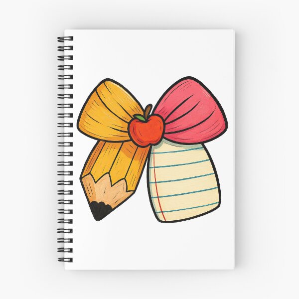 Item preview, Back to School Pencil and Paper Bow with Apple designed and sold by ArtfulWeave.