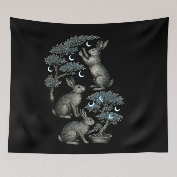 Item preview, Lunar Orchard Harvest: Moon-Gathering Rabbits designed and sold by Shoot-The-Moon.