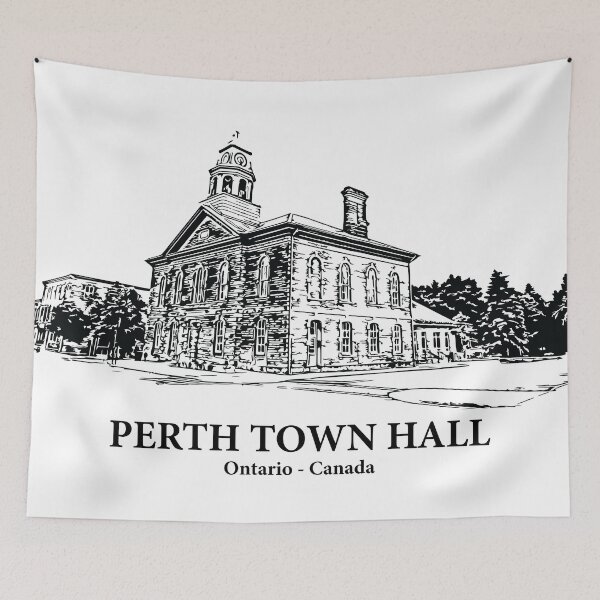 Item preview, Perth Town Hall - Ontario Canada designed and sold by Lakeric Cityscapes.