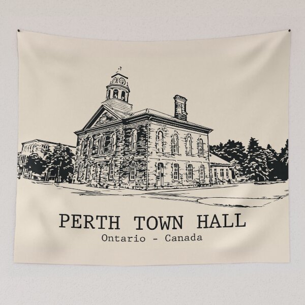 Item preview, Perth Town Hall - Ontario Canada designed and sold by Lakeric Cityscapes.