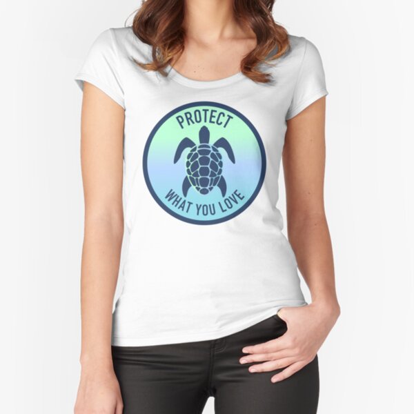 Item preview,  Protect What You Love – Women’s Turtle V-Neck Shirt for Ocean & Wildlife Lovers designed and sold by Saltycurrent1.