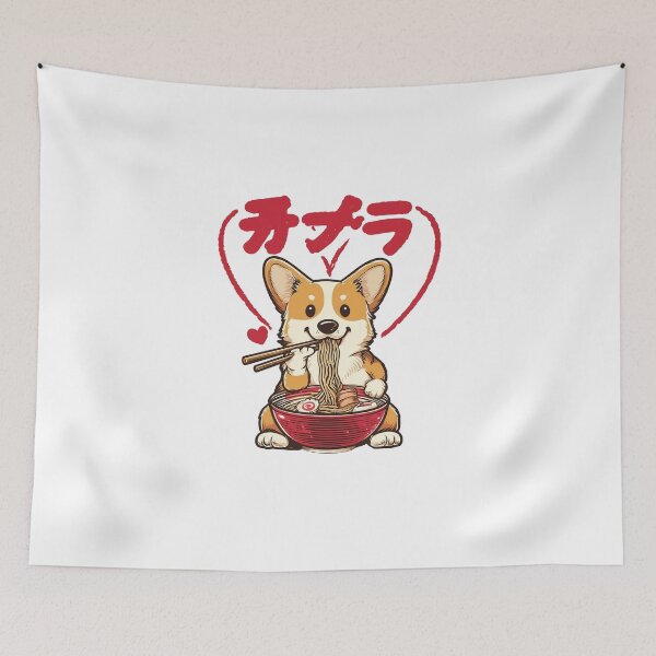 Item preview, Cute Corgi eating ramen designed and sold by xiao xuans.