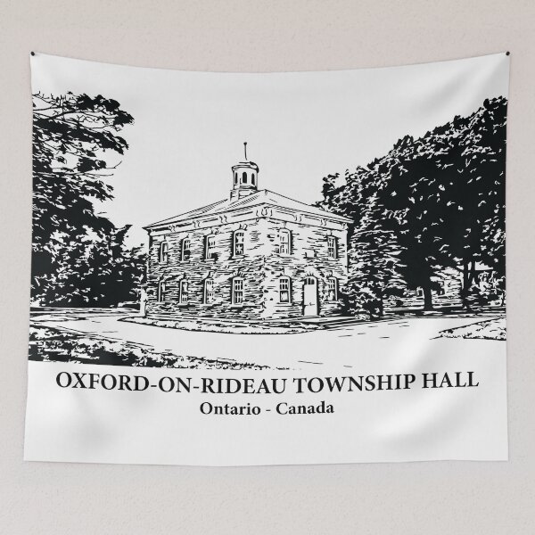 Item preview, Oxford-on-Rideau Township Hall - Ontario Canada designed and sold by Lakeric Cityscapes.