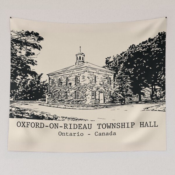 Item preview, Oxford-on-Rideau Township Hall - Ontario Canada designed and sold by Lakeric Cityscapes.