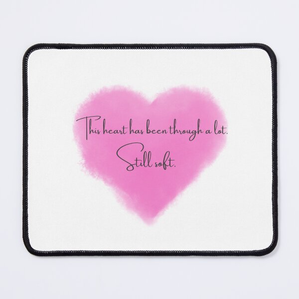 Item preview, Still Soft Watercolor Heart – Pink Healing Quote designed and sold by Liv Solara.