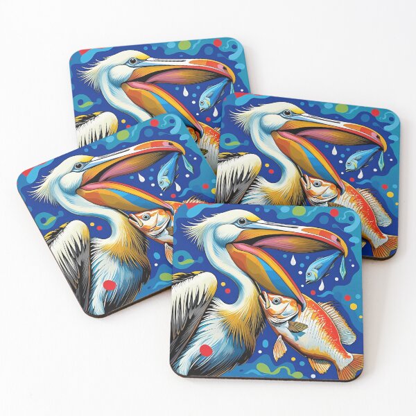 Artikelvorschau, Abstrakte Pelikan-Fisch-Fiesta in Farbe! entworfen und verkauft von dcohea.