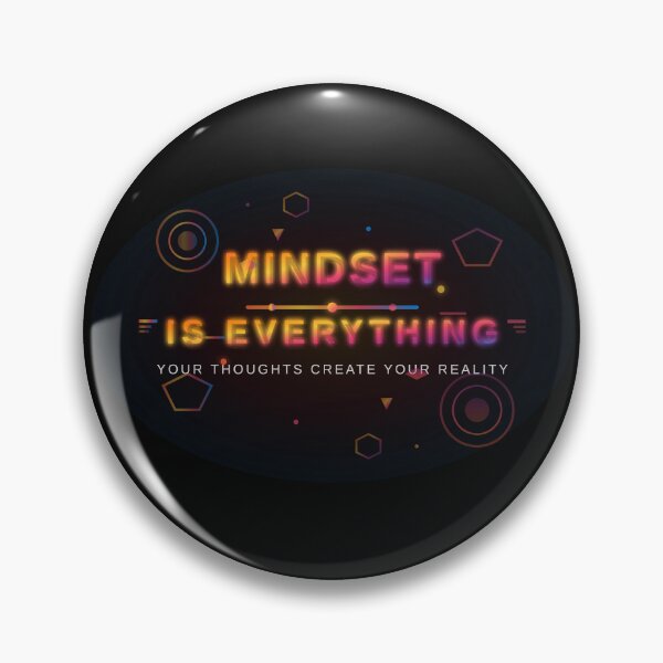 Item preview, Mindset Is Everything Motivational Quote T-Shirt Design - Sunset Gradient Inspirational Typography designed and sold by Pickmash.