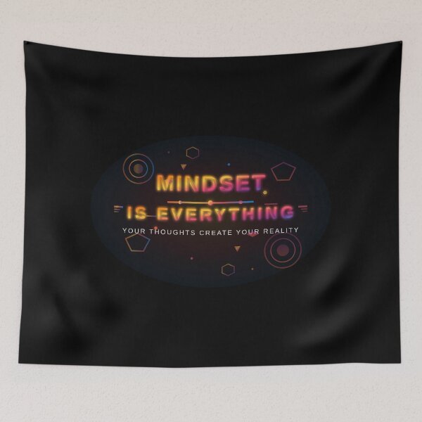 Item preview, Mindset Is Everything Motivational Quote T-Shirt Design - Sunset Gradient Inspirational Typography designed and sold by Pickmash.