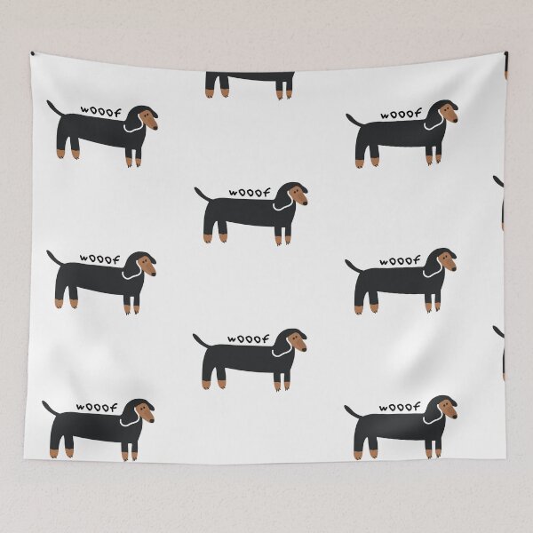 Item preview, Cute doodle dachshund dog designed and sold by Luamor.