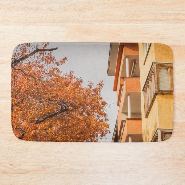 Item preview, Sofia Cityscape with Architectural Detail and Autumn Tree – Urban Fall Photography designed and sold by photo-travel.