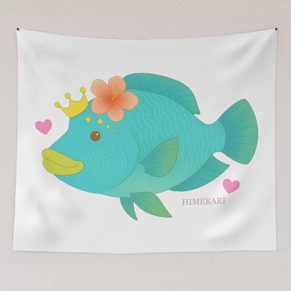 Item preview, Humphead Wrasse with Hibiscus - Transparent designed and sold by HIMEKARI.