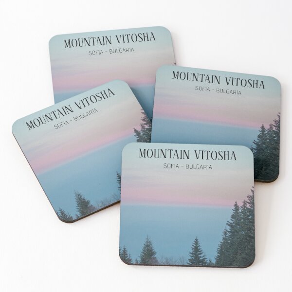 Item preview, Vitosha Mountain Sunset – Forest Silhouettes and Glowing Sky Over Sofia designed and sold by photo-travel.