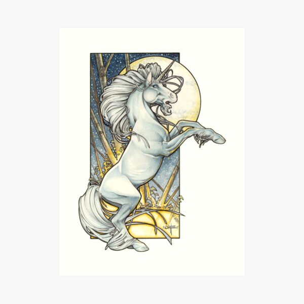 Unicorn Moon Art Print