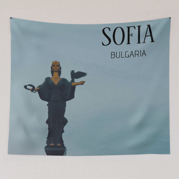 Item preview, Saint Sofia Statue Under Blue Sky – Iconic Landmark of Bulgaria designed and sold by photo-travel.