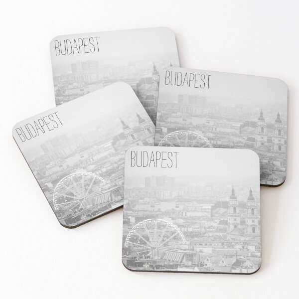 Item preview, Budapest in Black & White – Timeless Cityscape with Lettering designed and sold by photo-travel.