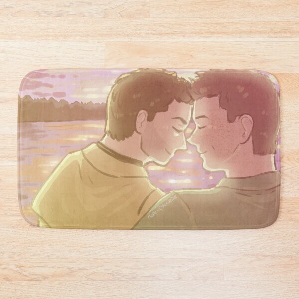 Item preview, Destiel chilling sunset on a lake designed and sold by Melle-OtterWise.