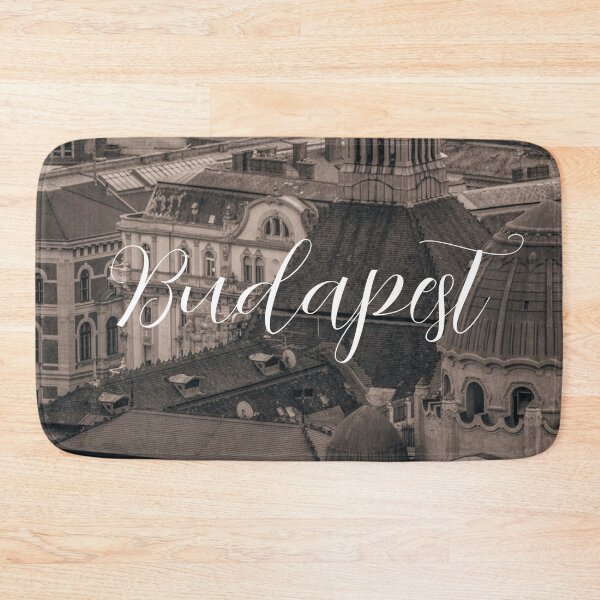 Item preview, Vintage Budapest Rooftops – Timeless Cityscape with 'Budapest' Lettering designed and sold by MetaModel Editions.