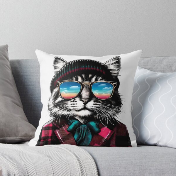 Item preview, Vintage 80s Cat – Funky Urban Animal designed and sold by FunkyFauna.