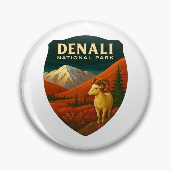 Item preview, Denali National Park Retro Mountain Wilderness Sticker designed and sold by Ismeal Von.